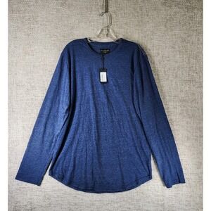 Goodlife Shirt Mens XL Blue Long Sleeve Crew Neck Tri Blend Soft USA Made NWT